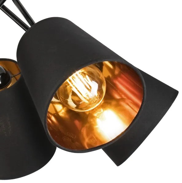 Lustră pe tijă IRMA 5xE27/60W/230V negru