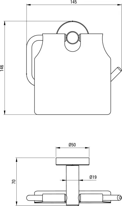 JASMIN Suport pentru hârtie igienică - montare pe perete Finisaj: Crom ADJ_0221