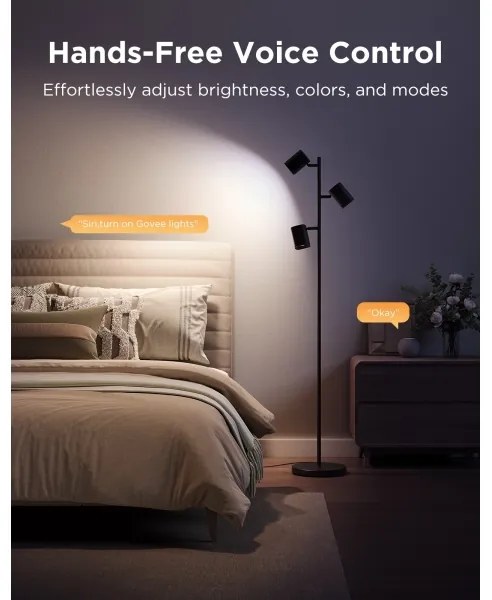 Govee - Lampă de podea LED dimmabilă TREE MATTER RGBICWW/48W/230V Wi-Fi