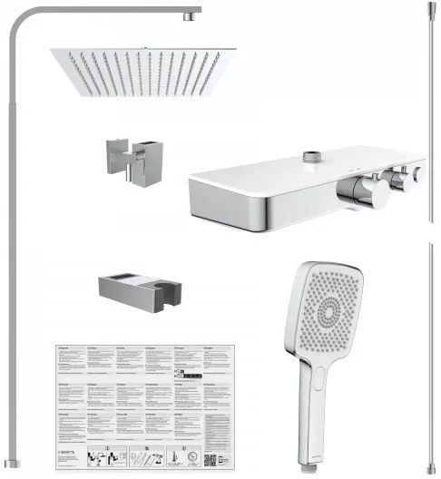 Schütte 60530 - Set de duș OCEAN cu baterie termostatică, crom lucios