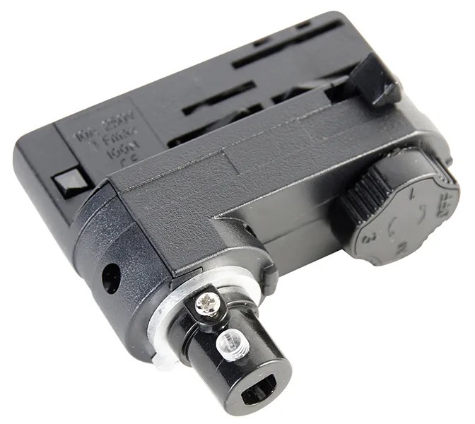 Lampă suspendată de design neagră, incl. adaptor de șină trifazat - Tuba Small trifazată