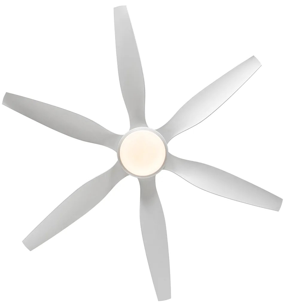 Ventilator de tavan alb 137cm incl. LED Dimmable cu telecomandă - Tak