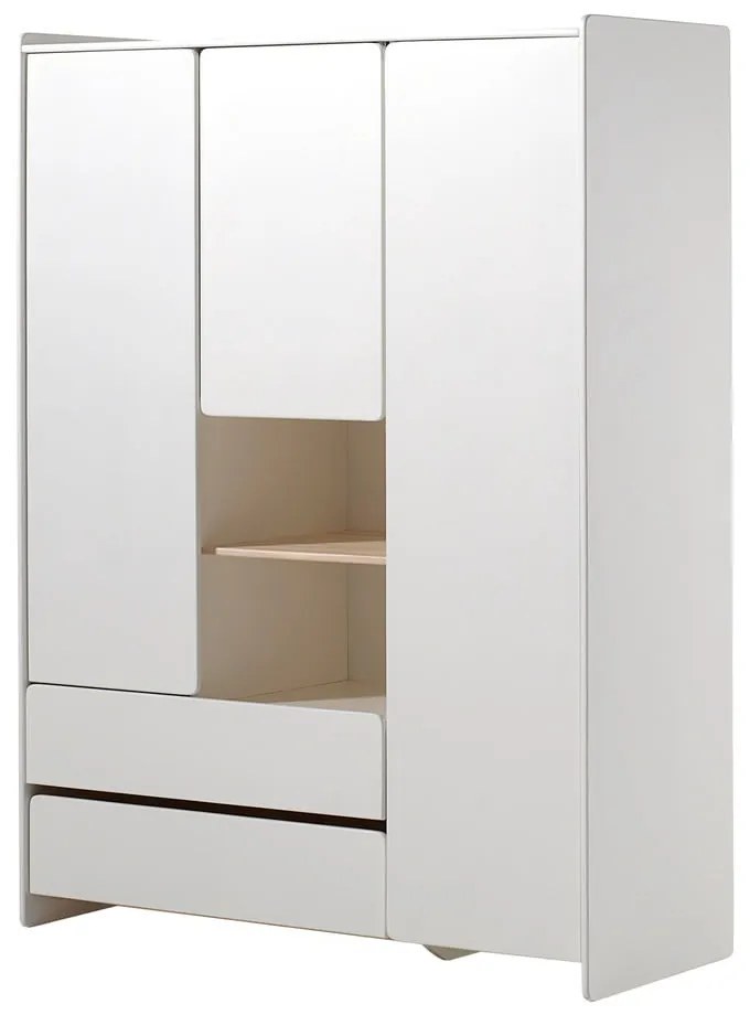 Dulap pentru copii Vipack Kiddy, 137,8 x 190 cm, alb