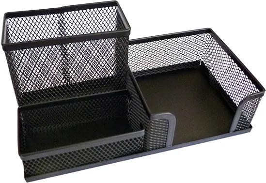 Suport pentru accesorii de birou metalic mesh Forpus 30612 negru