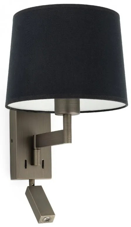 Aplica cu reader LED stil clasic design elegant ARTIS bronz/negru