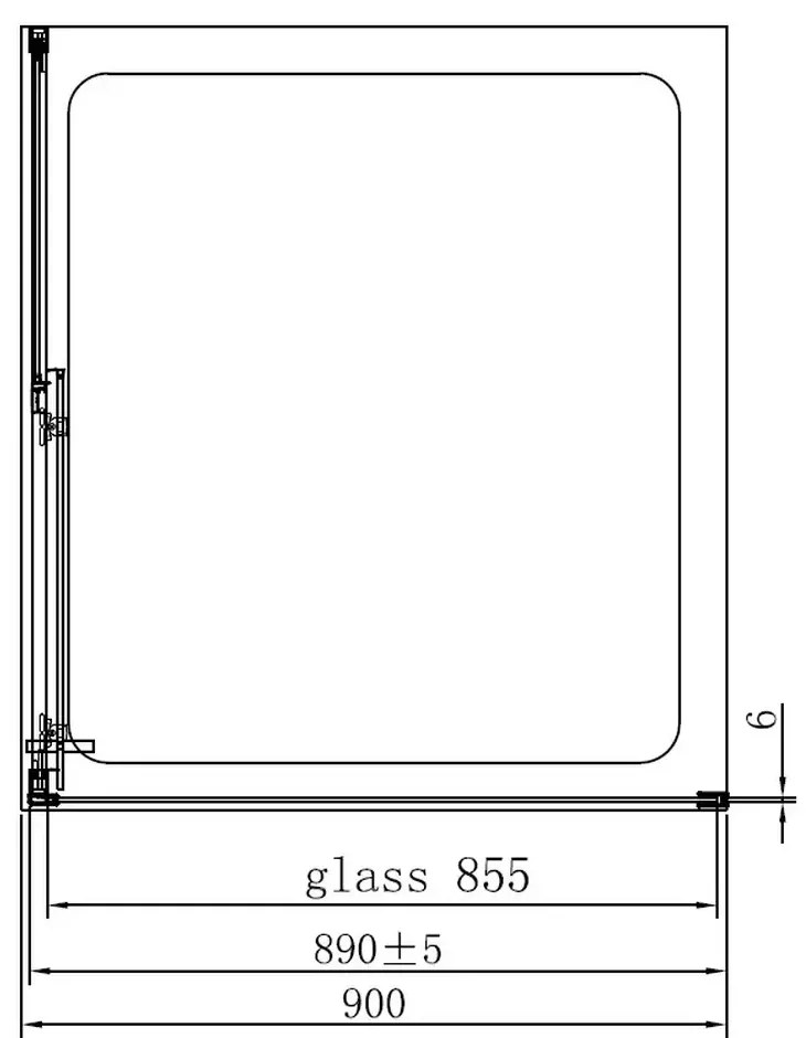 Cabina dus dreptunghiulara crom 120x90 cm Mediterraneo Iris 1200x900 mm