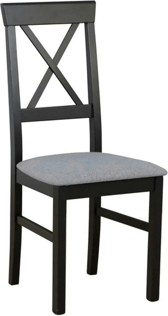 Scaun ALLA 3, gri deschis/negru, stofa clasica/lemn, 43x51x95 cm