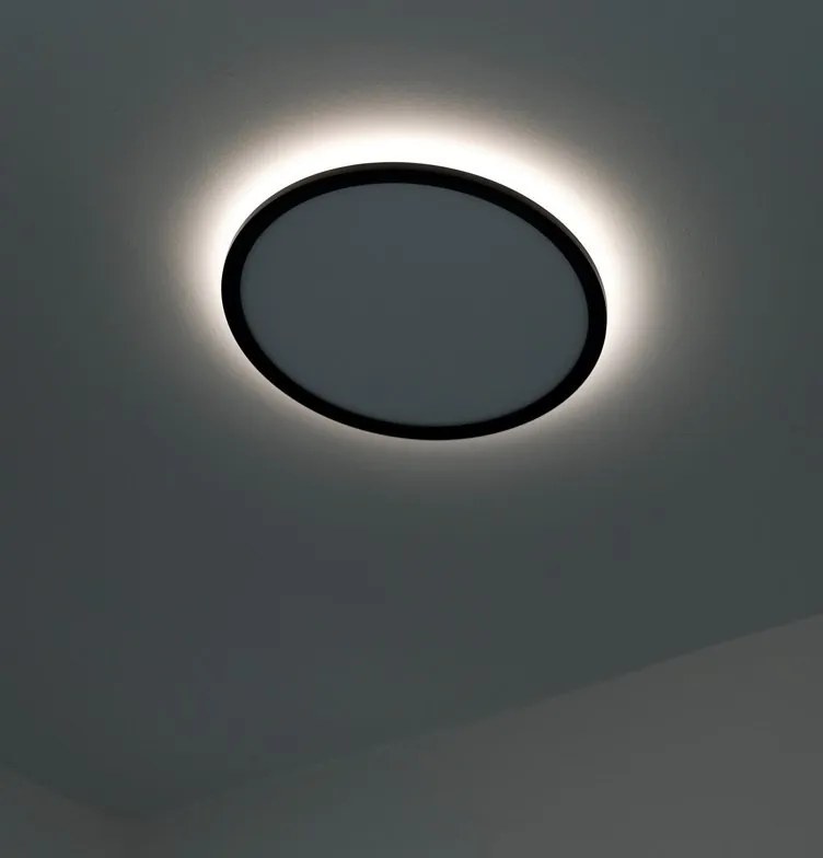 Plafoniera LED RGB CCT, IP54 Liva Smart negru, 36cm