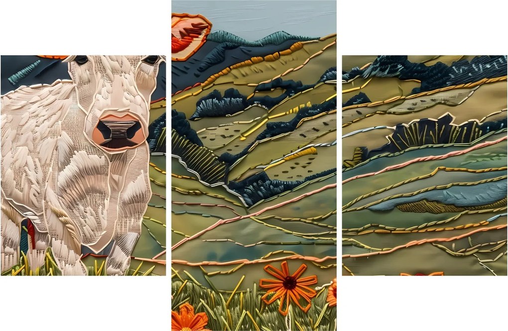 Tablou - Imitație de motiv tricotat (90x60 cm)