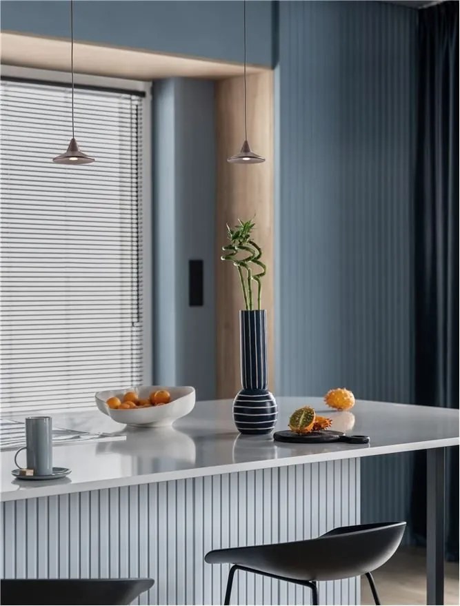 Pendul LED design minimalist DRO maro