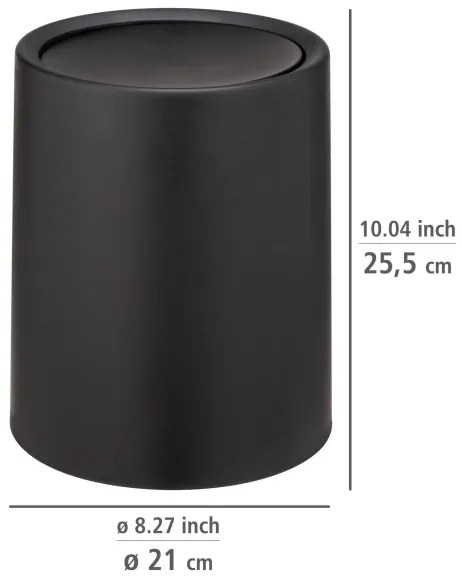 WENKO 25208100 - Coș ATRI, 21 x 25,5 cm, negru