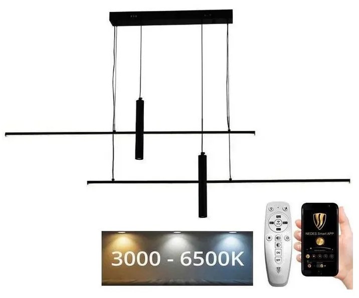 Lustră LED dimabilă pe cablu LED/70W/230V 3000-6500K + telecomandă