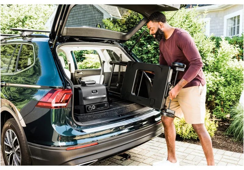 Gratar electric Ninja OG701EU, 2400W, Pana la 260C, Acoperire interna amina ceramica, Woodfire, Gri