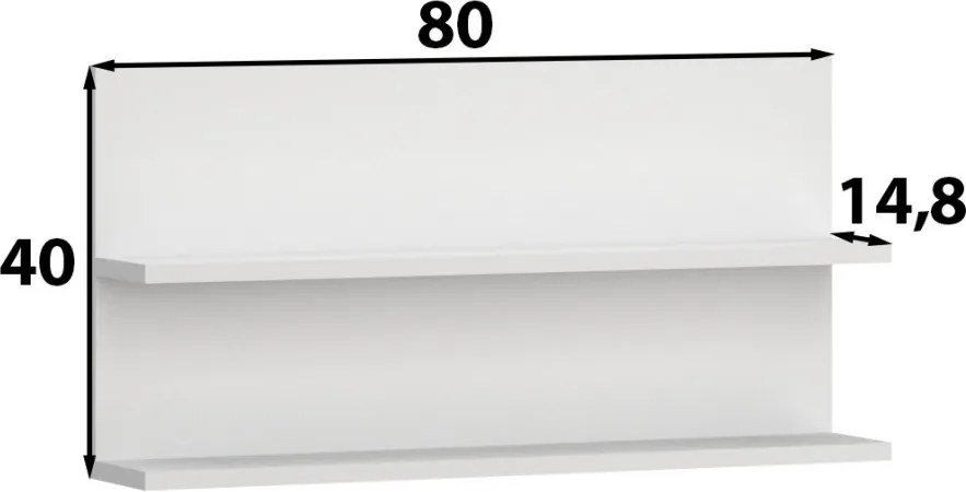 Raft Frazio – 80x15x40 cm – Stejar Artisan