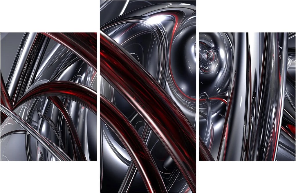 Tabloul cu abstracție în gri (90x60 cm)