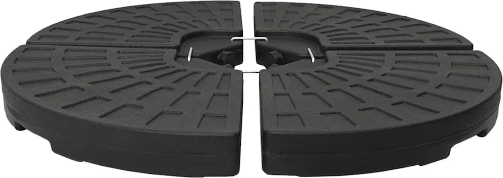 vidaXL Suport de umbrelă în formă de evantai, 4 buc., negru