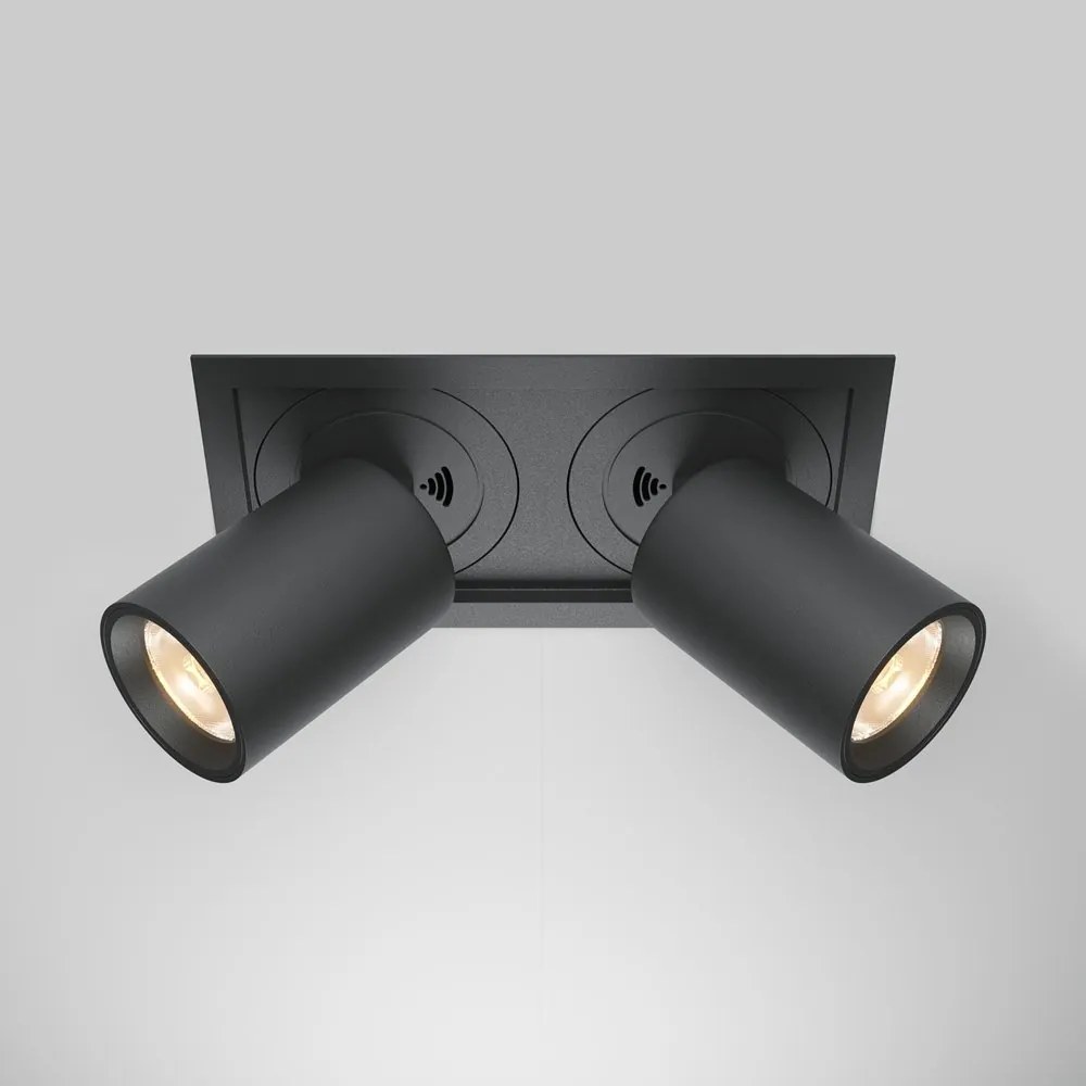 Spot LED incastrabil rotativ retractabil Hidden 2 negru