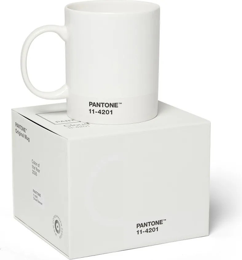 Cană ceramică albă 375 ml Cloud Dancer - Pantone