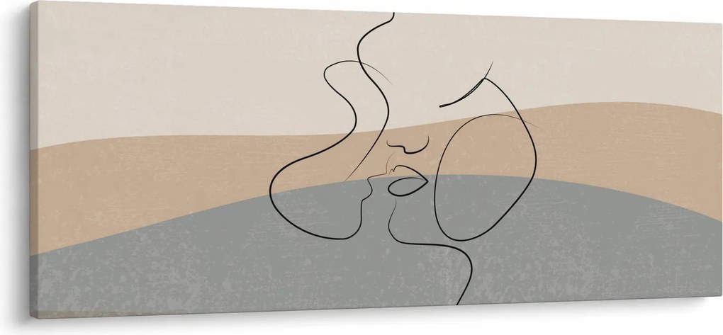 Tablou - Sărut de linie de artă (120x50 cm)