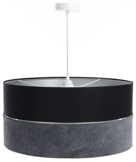 Lustră pe cablu TWIST 1xE27/60W/230V negru/gri/argintiu