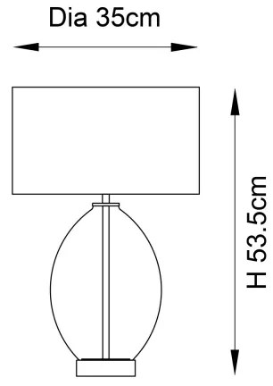 Endon 101150 - Lampă de masă ERIN, cu intensitate reglabilă, 1xE27/10W/230V, alb/bej fumuriu