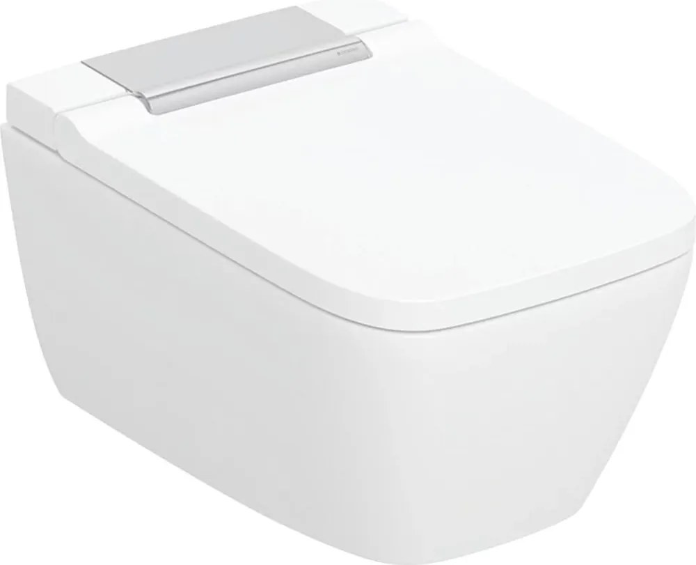 Vas wc suspendat cu capac softclose si functie bideu Geberit AquaClean Sela Square crom