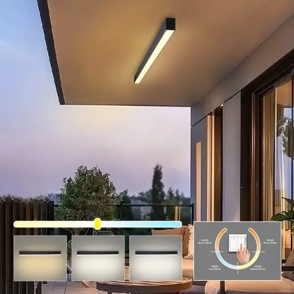 Brilagi - Plafonieră LED pentru baie SLEEKLINE LED/40W/230V, neagră, IP44