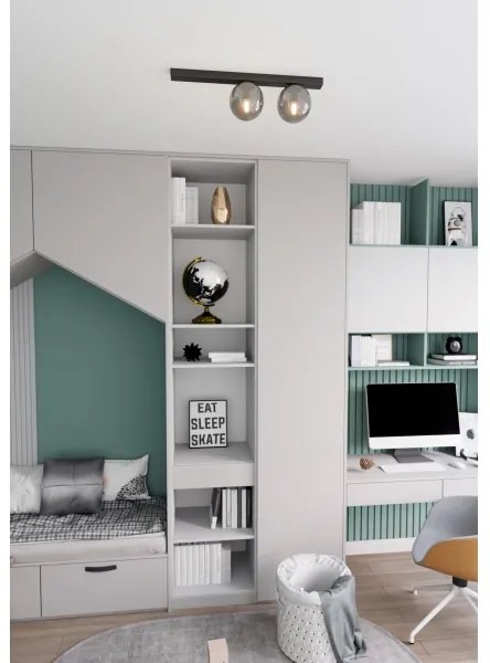 Plafonieră FIT 2xE14/10W/230V negru