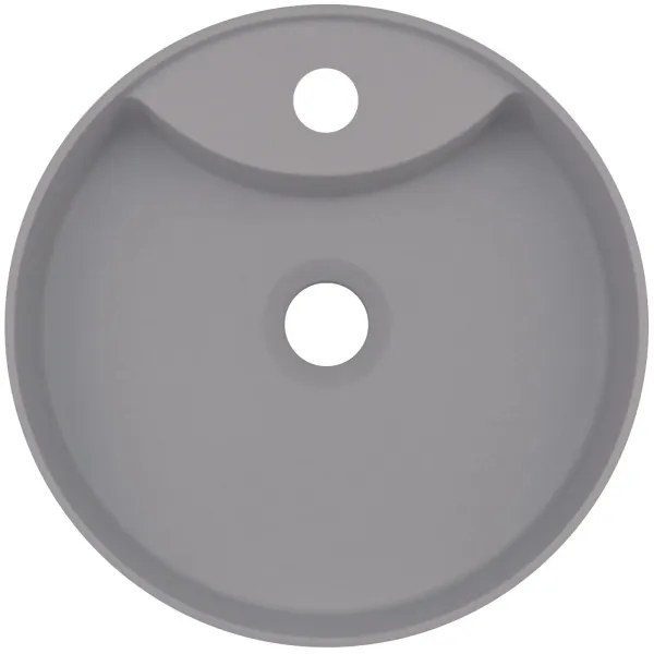 Deante CQS_SU4B — lavoar SILIA pentru blat, Ø 36 cm, granit/gri metalizat, cu orificiu