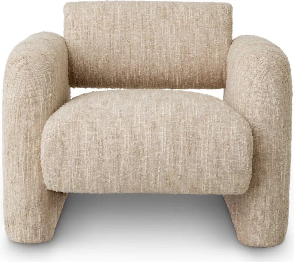 Fotoliu modern LUX Vesper, Boucle sonata cream