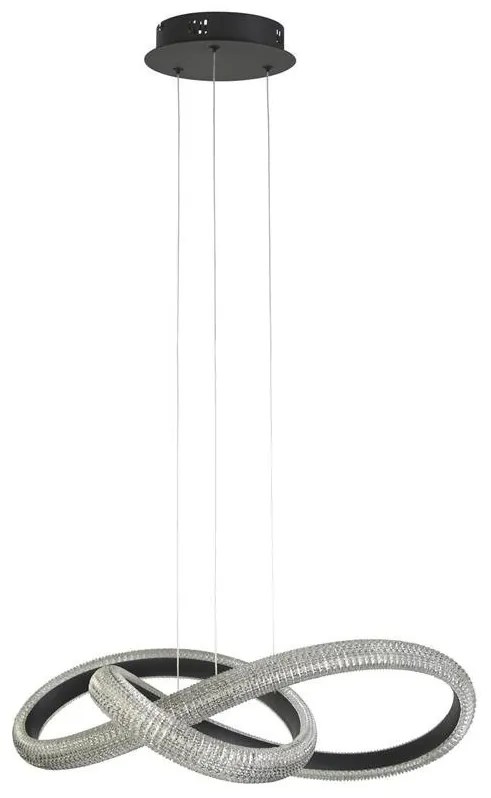 Lustra LED suspendata design modern Belle negru
