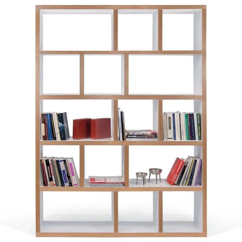 Bibliotecă albă/în culoare naturală 150x198 cm Berlin – TemaHome