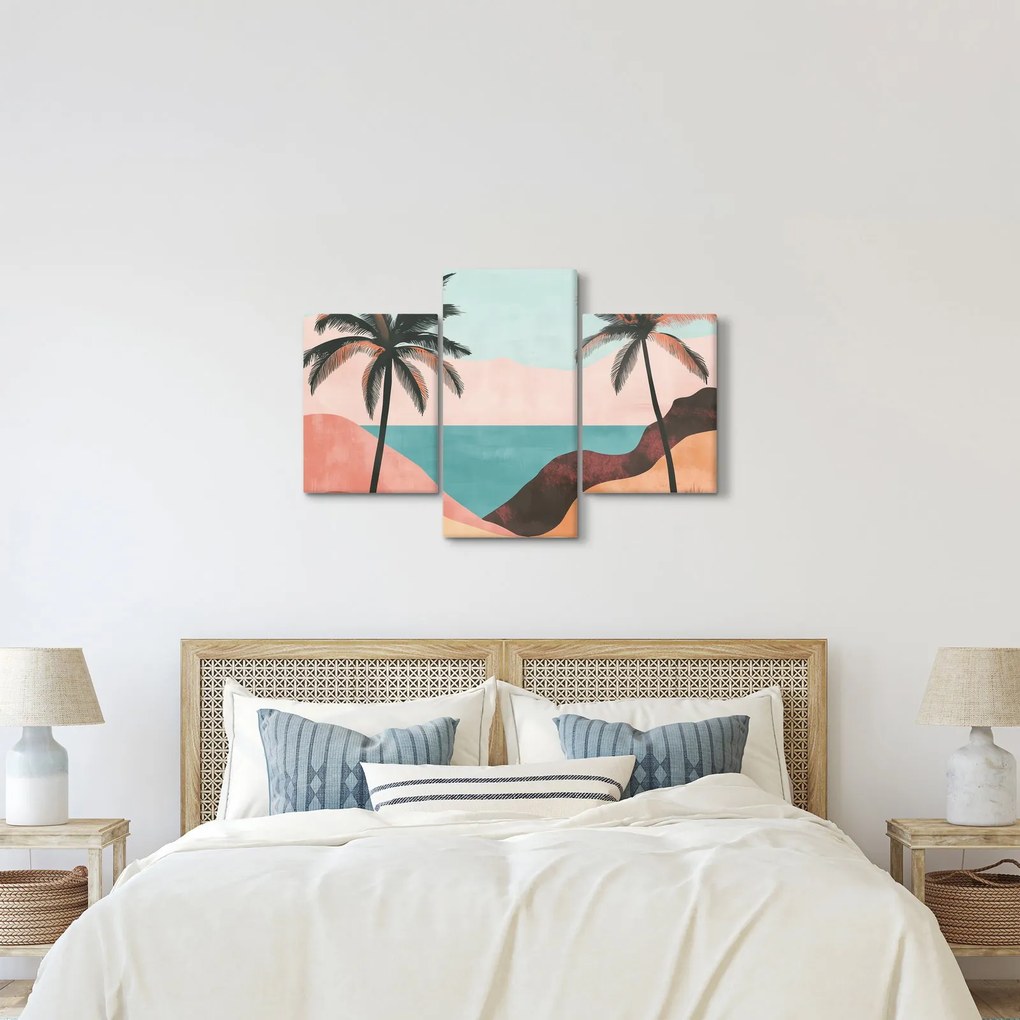 Tablou - Palmieri la mare (90x60 cm)