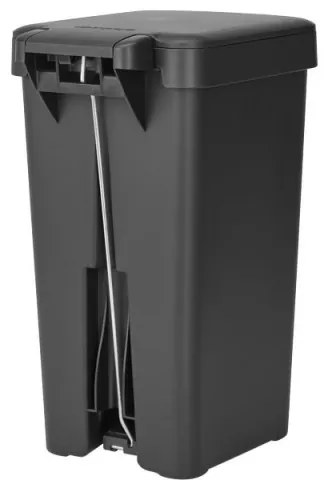 Cos de gunoi cu pedala Brabantia StepUp 1008476, 10 L, Materiale ecologice, Deschidere mare, Gri Inchis