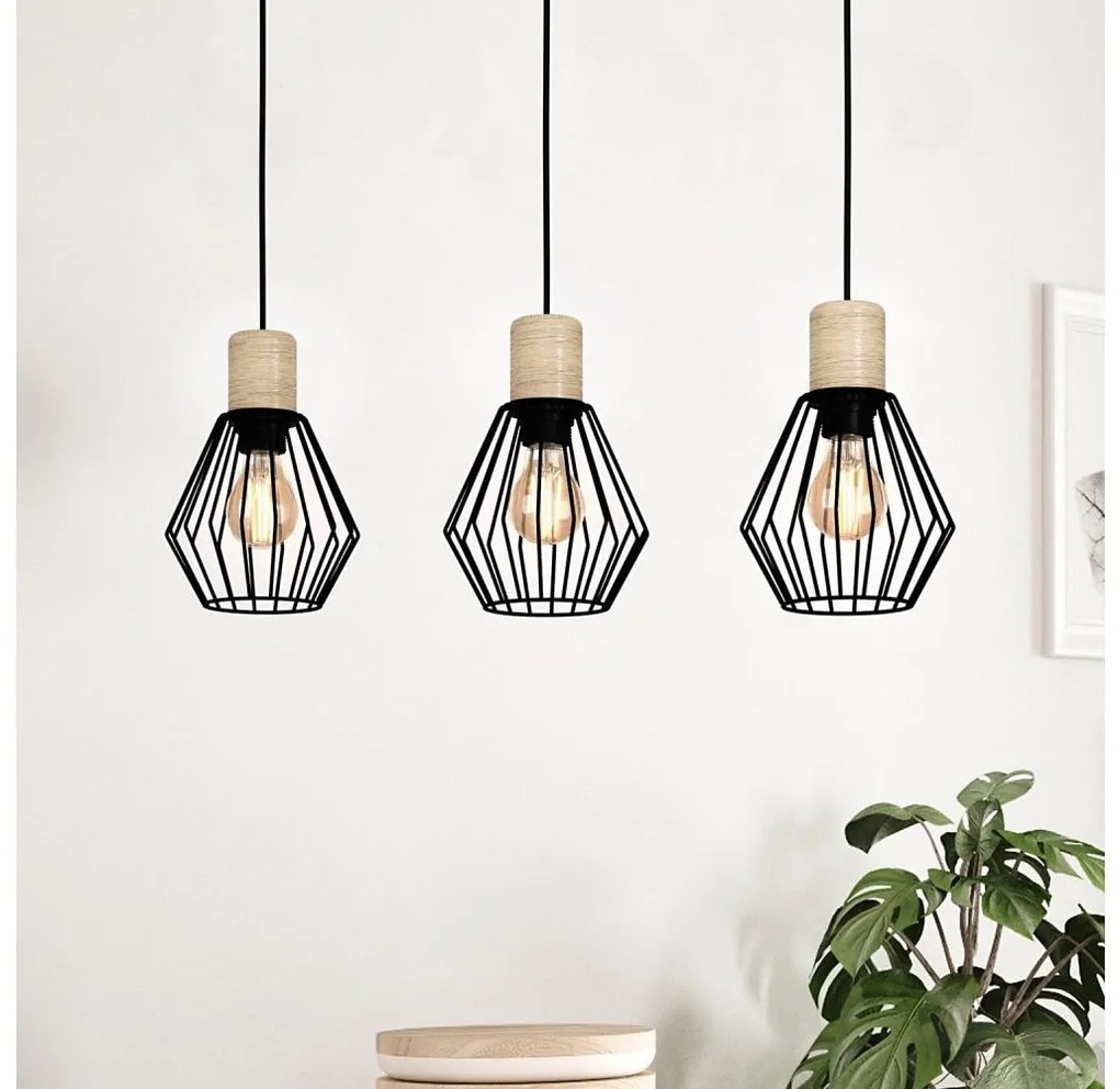 Lustră pe cablu Eglo 44094 PALMORLA 3xE27/60W/230V