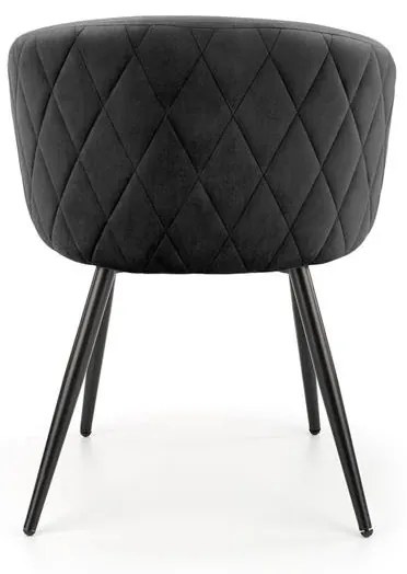 Set 4 scaune K430 velvet negru