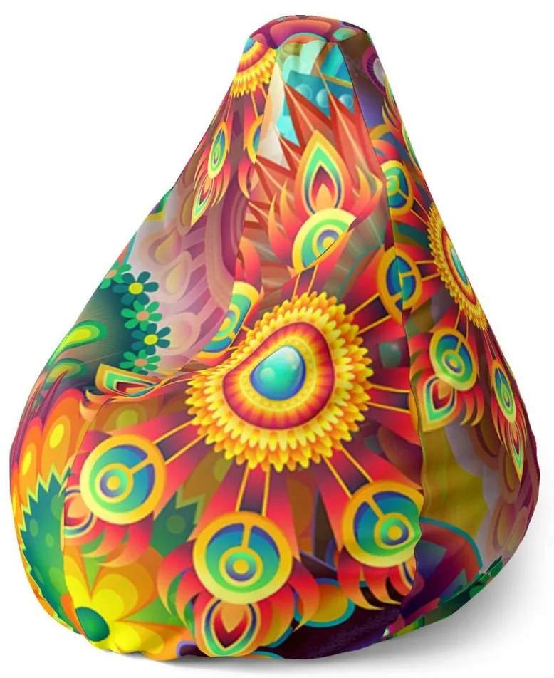 Sac de șezut Pear figuri colorate - pentru copii, colorat