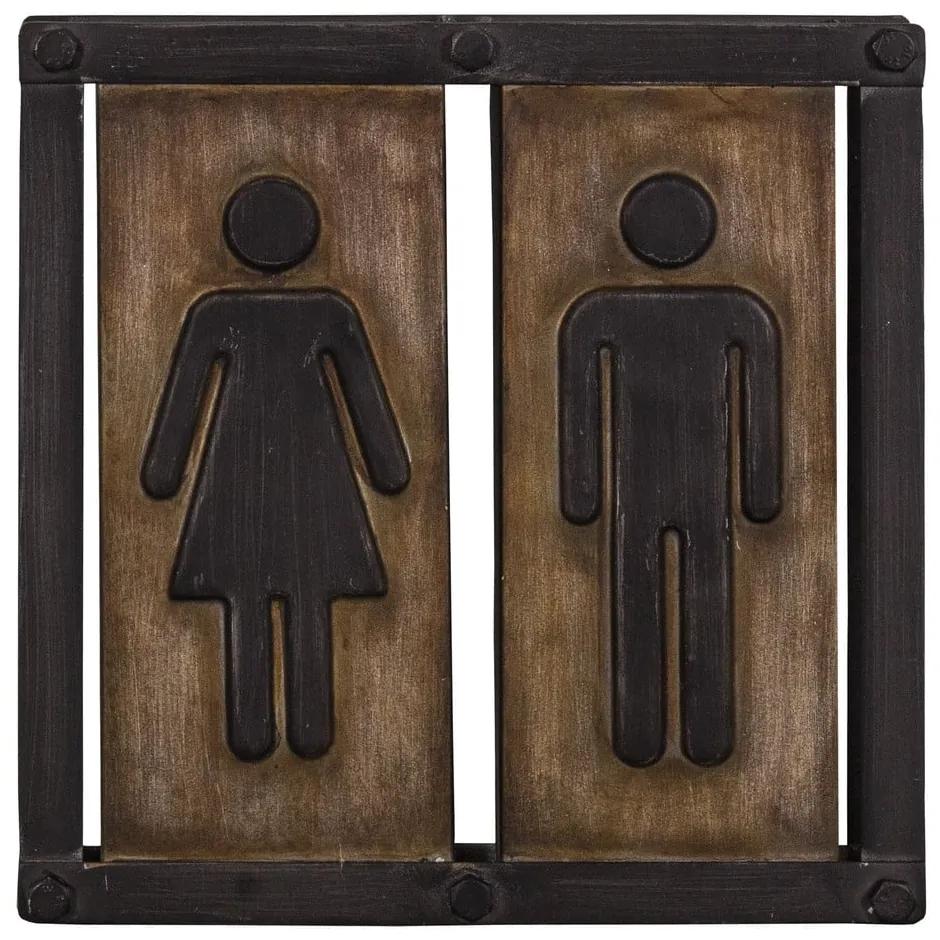 Tăbliță indicatoare pentru toaletă Antic Line, 21,5 x 21,5 cm