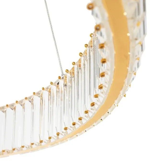Lustra suspendata LED design ambiental Ring TRIPLES auriu