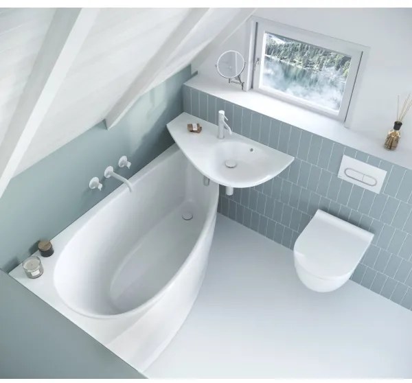 Ravak CQ01000000 - Cadă de colț AVOCADO 160x75 cm, acrilică, albă