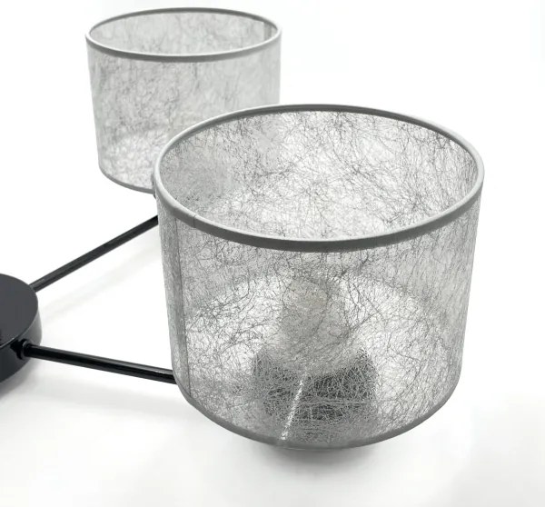 Candelabru pe lanț ROSA 5xE27/60W/230V negru/gri