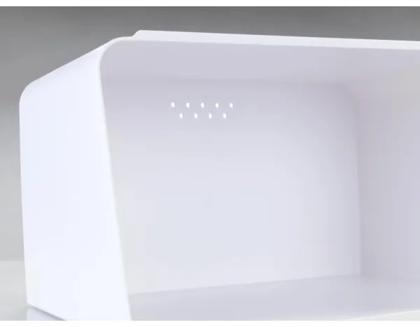 WENKO 54099100 - Cutie pentru pâine KUBO, 35 x 26,5 cm, alb/maro