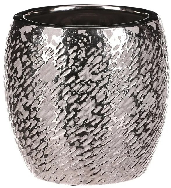 Hârtie de ambalaj pentru ghiveci de flori argintiuSilver pr. 17 cm, argintiu