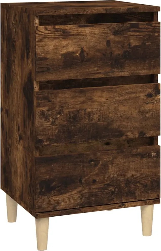 vidaXL Noptieră, stejar afumat, 40x35x70 cm, lemn prelucrat