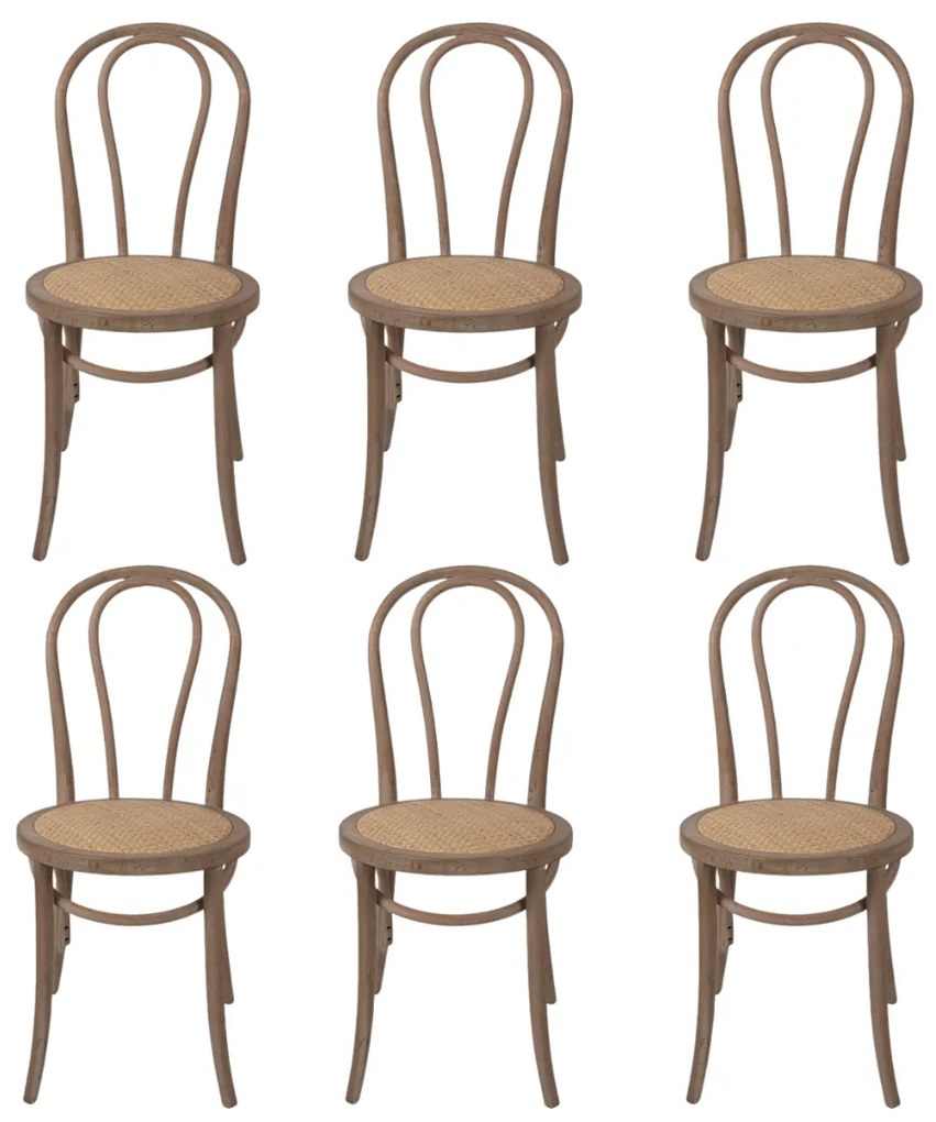 Set 6 scaune lemn Ruddy 42/42/88 cm