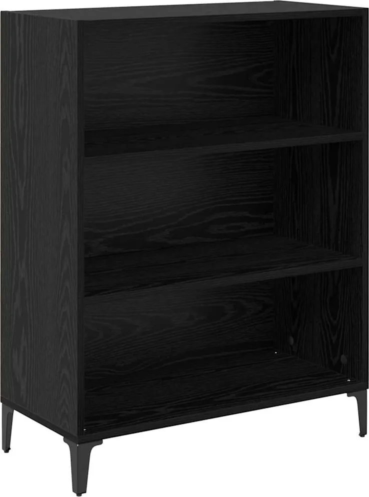 vidaXL Bufet Stejar Negru 69,5 x 32,5 x 90 cm Lemn compozit