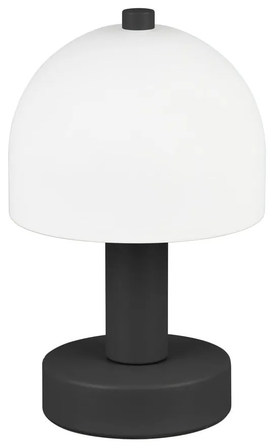 Veioză neagră-albă cu abajur din sticlă (înălțime 19 cm) Glenn – Reality