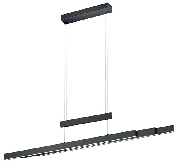 Lampă suspendată neagră incluzând LED cu dimmer în 3 trepte, 3 lumini - Sofie