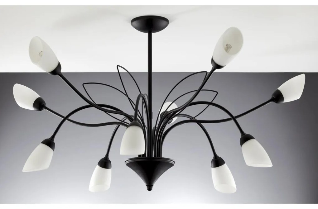 Jupiter 2056 - Candelabru GLORIOSA pe tijă 10xG9/14W/230V, negru