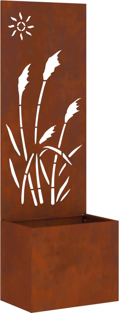 vidaXL Ecran de intimitate pentru grădină Traforaj Ruginit 50 x 140 cm